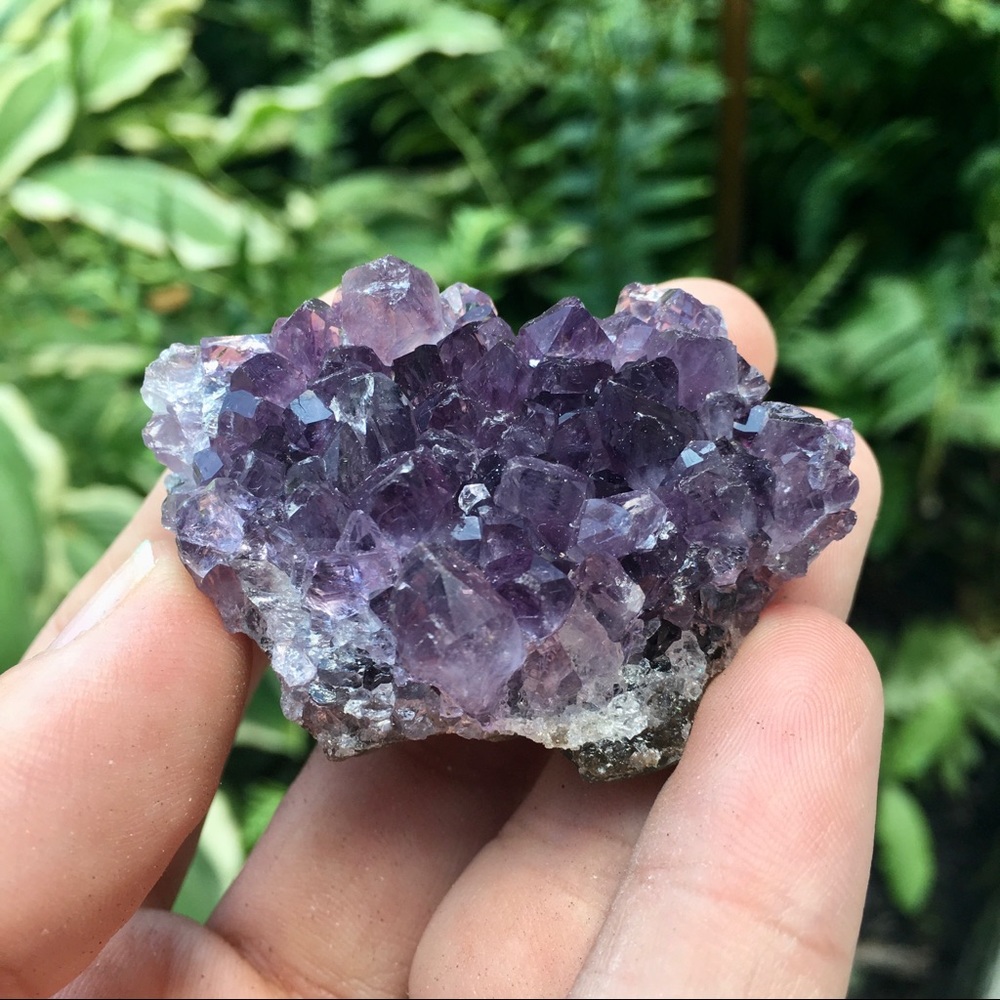 Amethyst crystal geode specimen display decor